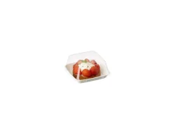 Assiette carrée bagasse blanc 11x11x1,6 cm Oxstal (600 pièces) - PRO.MUNDI Clearance