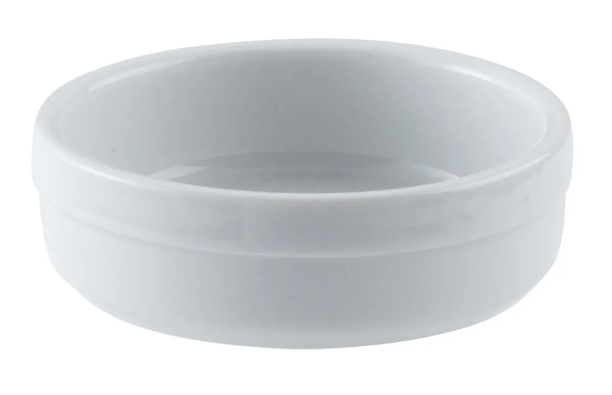 Assiette catalane rond blanc porcelaine Ø 8 cm Cafett - PRO.MUNDI Best