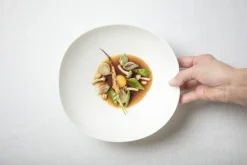 Assiette à compartiments blanc porcelaine 19,5x20,5 cm Shell - COOKPLAY Sale