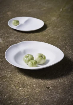 Assiette à compartiments blanc porcelaine 19,5x20,5 cm Shell - COOKPLAY Sale