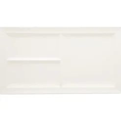 RAK Assiette à compartiments rectangulaire ivoire porcelaine vitrifiée 38,8x21,3 cm Classic Gourmet Best