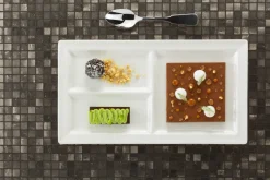 RAK Assiette à compartiments rectangulaire ivoire porcelaine vitrifiée 38,8x21,3 cm Classic Gourmet Best