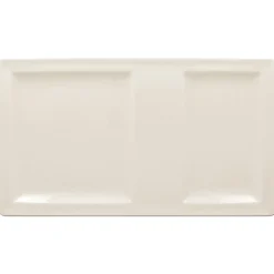 RAK Assiette à compartiments rectangulaire ivoire porcelaine vitrifiée 37x21 cm Classic Gourmet Clearance