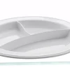 SAINT ROMAIN Assiette à 3 compartiments rond blanc copolyester Ø 23,5 cm Vaisselle Copolyester Outlet