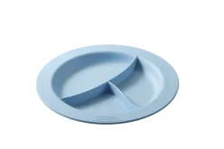 SAINT ROMAIN Assiette à 3 compartiments rond bleu ocean fibre végétale Ø 23,5 cm Liliroc Discount