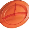 SAINT ROMAIN Assiette à 3 compartiments rond orange copolyester Ø 23,5 cm Vaisselle Copolyester New
