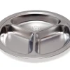 PLASTOREX Assiette à 3 compartiments rond argent inox Ø 20 cm Inox New
