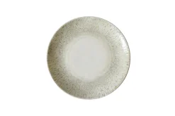 DUDSON Assiette coupe beige porcelaine vitrifiée Ø 21,7 cm Butterfly