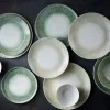 Assiette coupe creuse beige porcelaine vitrifiée Ø 19,6 cm Butterfly - DUDSON Sale