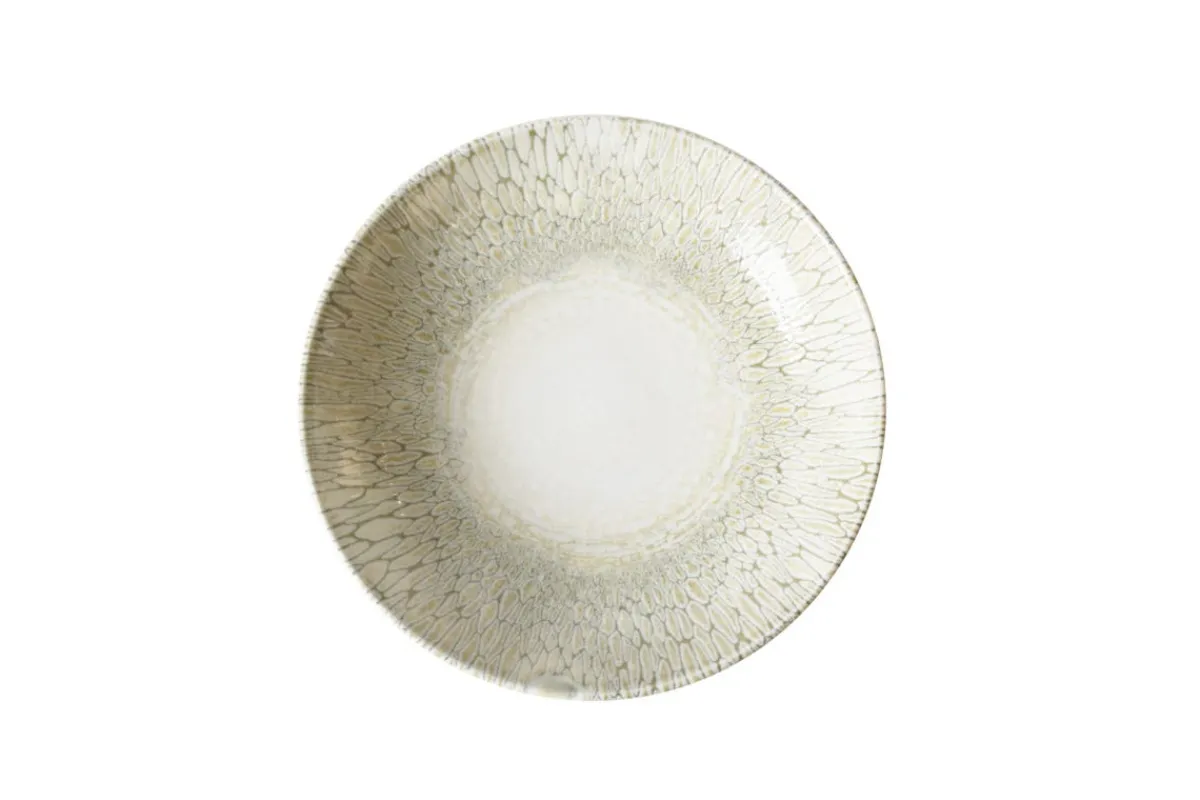 DUDSON Assiette coupe creuse beige porcelaine vitrifiée Ø 24,8 cm Butterfly Hot
