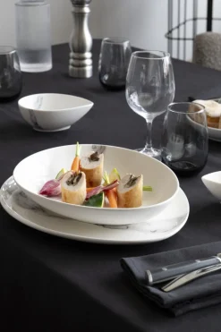 ACCOLADE Assiette coupe creuse blanc porcelaine Ø 27 cm Silk Clearance