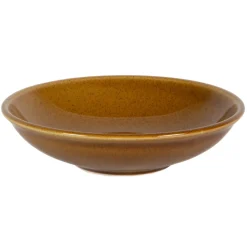 ESSENTIALS COLLECTION Assiette coupe creuse caramel grès renforcé Ø 18 cm Twist Clearance