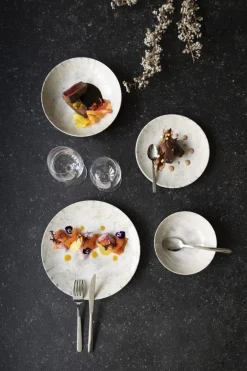ACCOLADE Assiette coupe creuse gris grès émaillé Ø 17 cm Sirocco