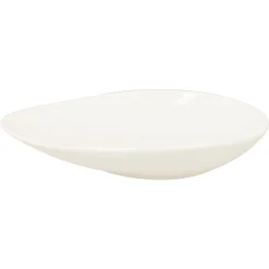 Assiette coupe creuse ivoire porcelaine vitrifiée 25 cm Shaped - RAK Discount