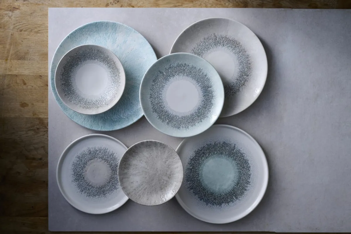 Assiette coupe creuse rond Aquamarine porcelaine vitrifiée Ø 18,2 cm Fusion - CHURCHILL Online