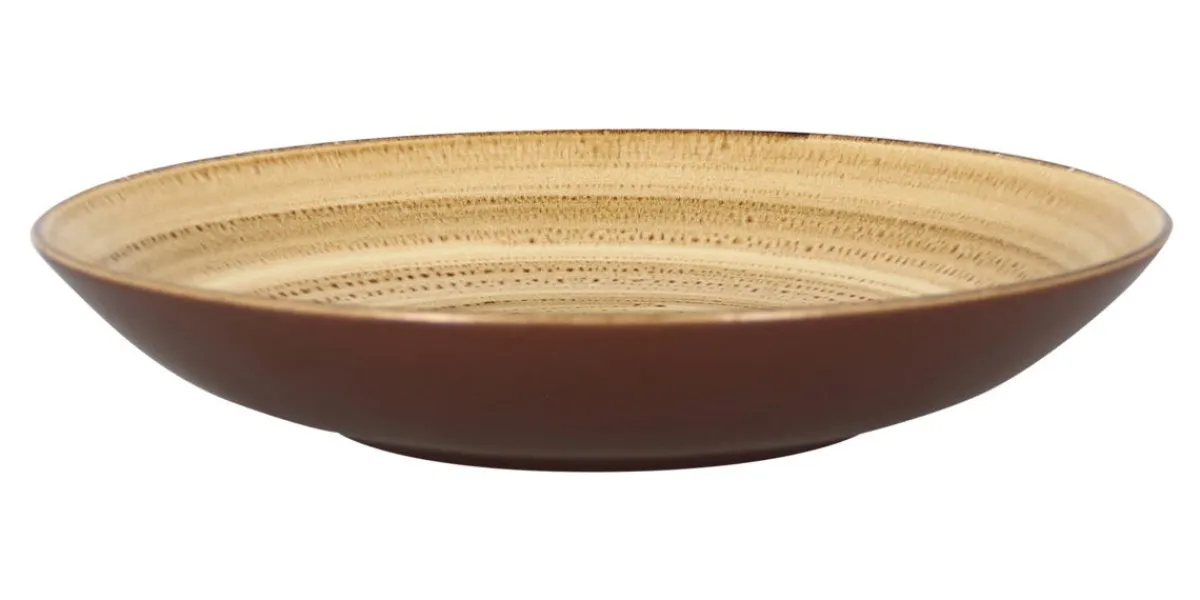 Assiette coupe creuse rond beige porcelaine vitrifiée Ø 25,9 cm Twirl - RAK Clearance