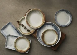 Assiette coupe creuse rond beige porcelaine vitrifiée Ø 21 cm Finca Sanstone - DUDSON Online