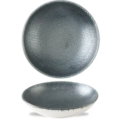 CHURCHILL Assiette coupe creuse rond bleu porcelaine vitrifiée Ø 24,8 cm Astro Online