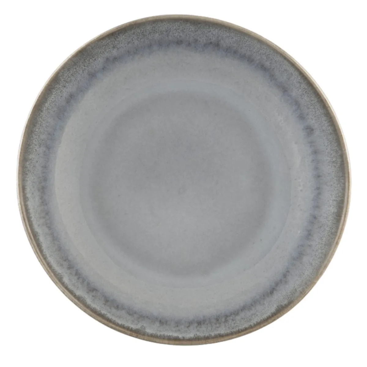 PRO.MUNDI Assiette coupe creuse rond bleu glacier grès émaillé Ø 22 cm Snow Discount