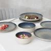 Assiette coupe creuse rond bleu foncé porcelaine Ø 23 cm Seablue - ACCOLADE Best