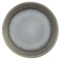 PRO.MUNDI Assiette coupe creuse rond bleu glacier grès émaillé Ø 17 cm Snow Best