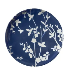 ESSENTIALS COLLECTION Assiette coupe creuse rond bleu porcelaine Ø 21 cm Flora Clearance