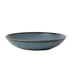 DUDSON Assiette coupe creuse rond bleu porcelaine vitrifiée Ø 24,8 cm Harvest Clearance