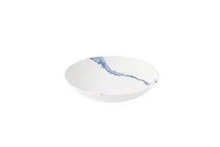 Assiette coupe creuse rond bleu porcelaine vitrifiée Ø 24,8 cm Inked Tide Accents - CHURCHILL Discount