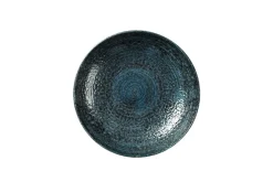 CHURCHILL Assiette coupe creuse rond bleu porcelaine vitrifiée Ø 24,8 cm Chroma Clearance