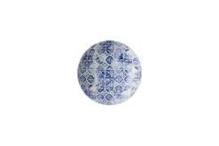 DUDSON Assiette coupe creuse rond bleu porcelaine vitrifiée Ø 18,2 cm Porto Clearance