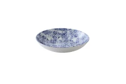 DUDSON Assiette coupe creuse rond bleu porcelaine vitrifiée Ø 18,2 cm Porto Clearance