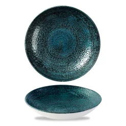 CHURCHILL Assiette coupe creuse rond bleu porcelaine vitrifiée Ø 18,2 cm Chroma Online