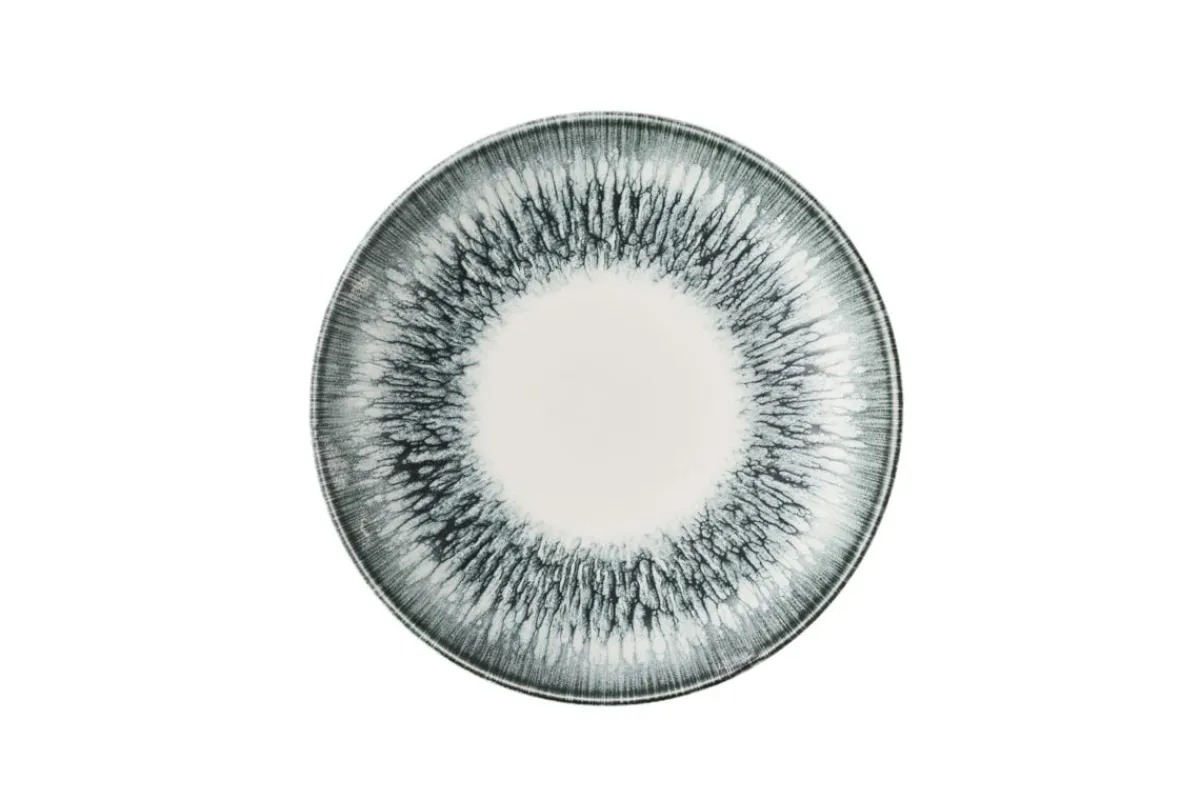 Assiette coupe creuse rond Black porcelaine vitrifiée Ø 24,8 cm Inked Lume - CHURCHILL Clearance