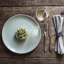 Assiette coupe creuse rond bleu porcelaine vitrifiée Ø 22,2 cm Vintage - RAK Discount