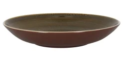 RAK Assiette coupe creuse rond brun porcelaine vitrifiée Ø 25,9 cm Twirl New
