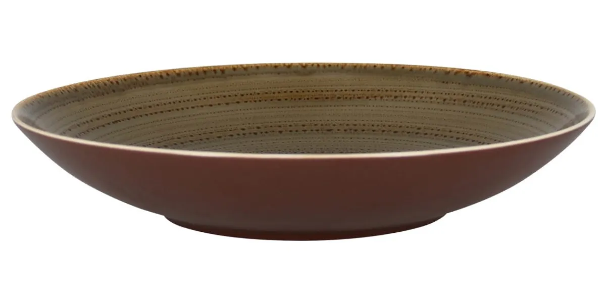 RAK Assiette coupe creuse rond bronze porcelaine vitrifiée Ø 29,7 cm stone Ease Clearance