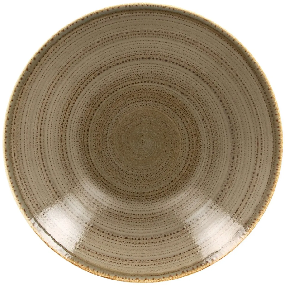 RAK Assiette coupe creuse rond bronze porcelaine vitrifiée Ø 29,7 cm stone Ease Clearance