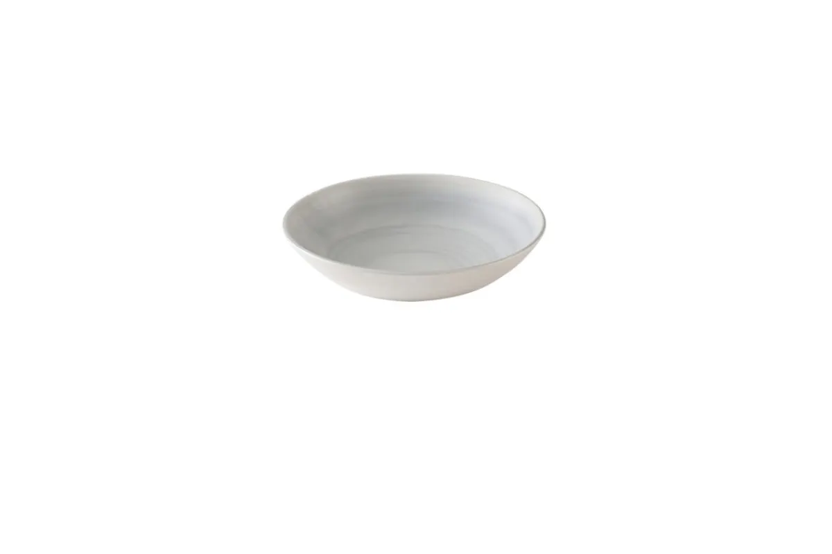 CHURCHILL Assiette coupe creuse rond Canvas grey porcelaine vitrifiée Ø 18,2 cm Stonecast Canvas