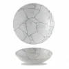 CHURCHILL Assiette coupe creuse rond gris porcelaine vitrifiée Ø 18,2 cm Kintsugi Pearl Grey