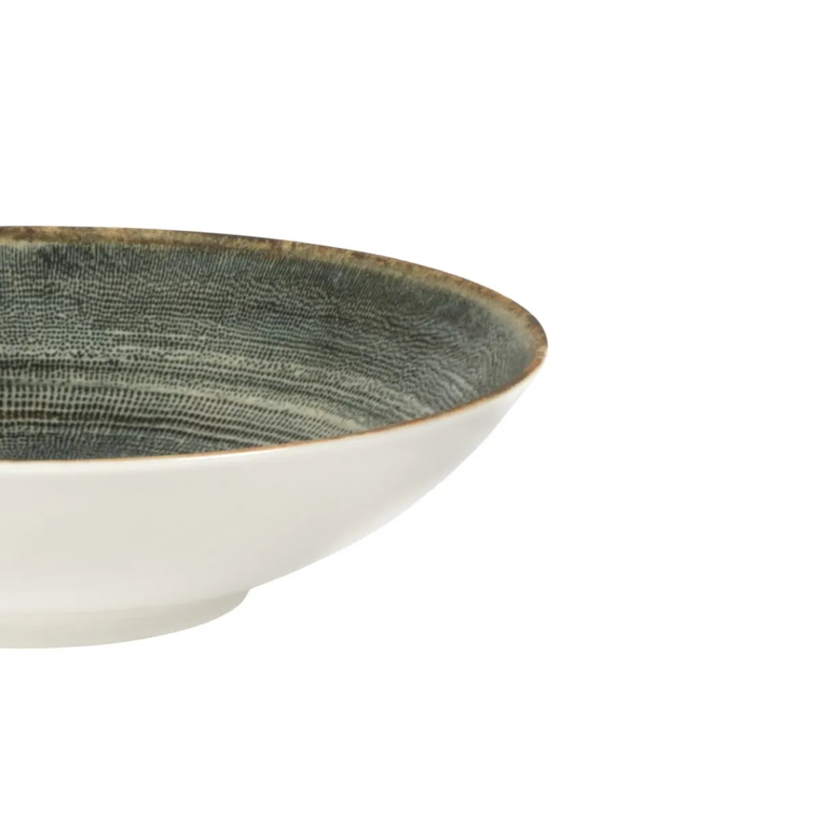 PRO.MUNDI Assiette coupe creuse rond gris anthracite porcelaine Ø 21,5 cm Terra Best