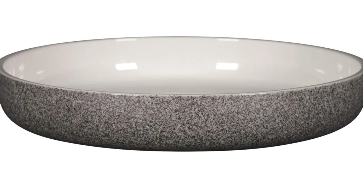 RAK Assiette coupe creuse rond gris porcelaine vitrifiée Ø 27,8 cm stone Ease New