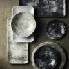 Assiette coupe creuse rond gris porcelaine vitrifiée Ø 24,8 cm Urban - DUDSON