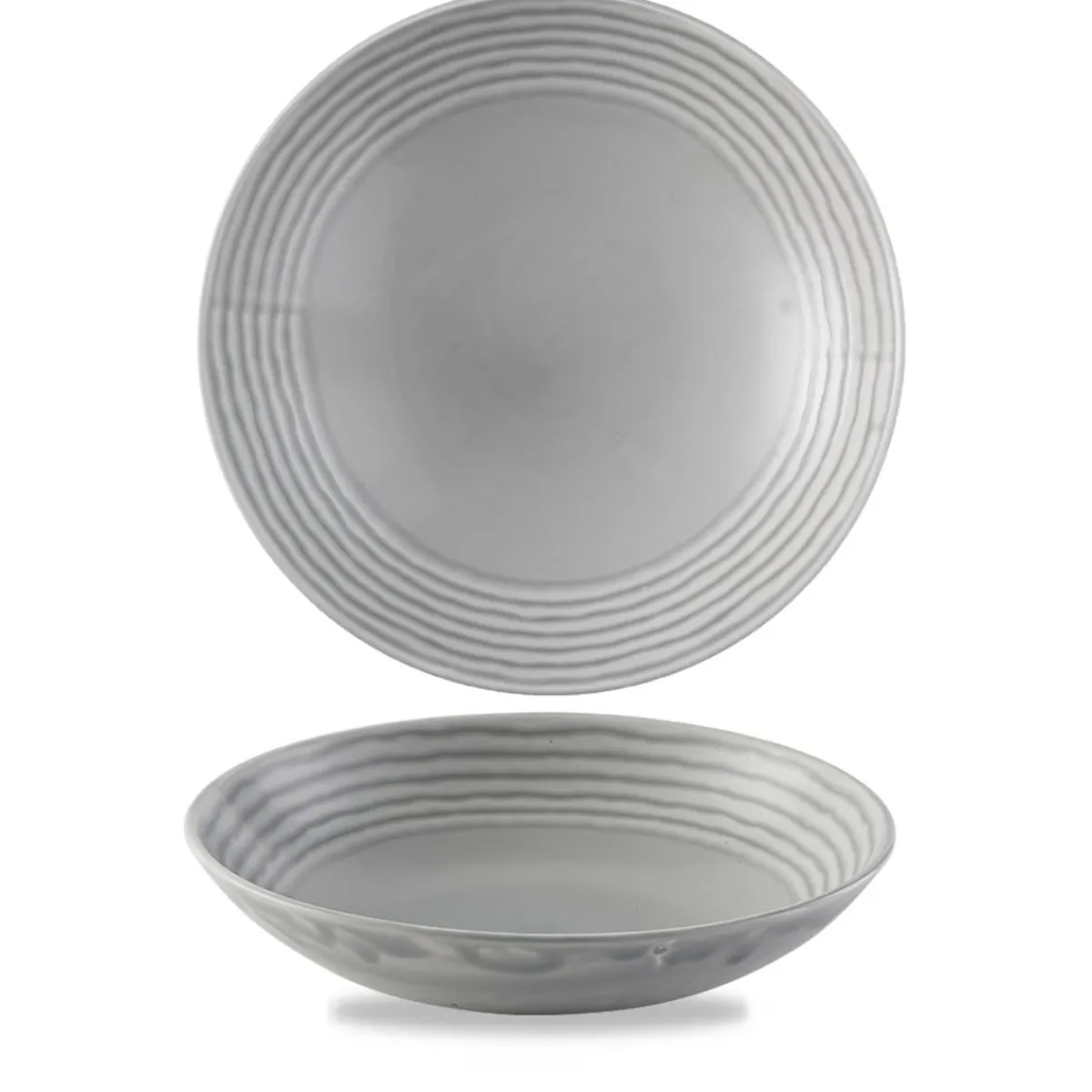 Assiette coupe creuse rond gris porcelaine vitrifiée Ø 24,8 cm Harvest Norse - DUDSON New