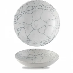 CHURCHILL Assiette coupe creuse rond gris porcelaine vitrifiée Ø 24,8 cm Kintsugi Pearl Grey Sale