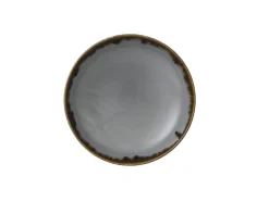 DUDSON Assiette coupe creuse rond gris porcelaine vitrifiée Ø 18,2 cm Harvest Discount