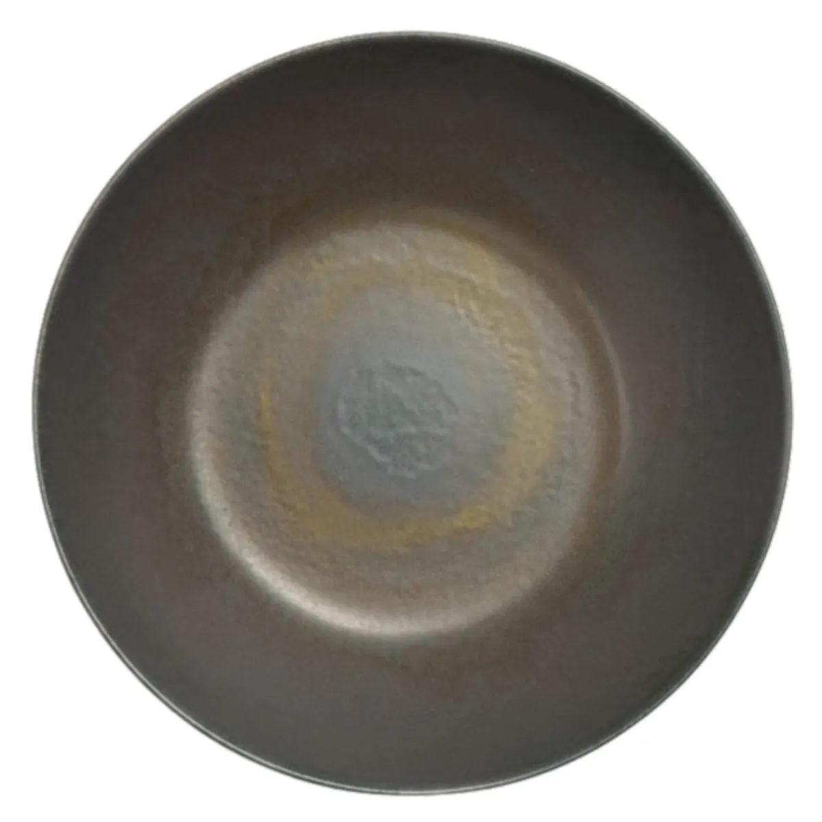 Assiette coupe creuse rond gris brun grès émaillé Ø 17 cm Enigma - ACCOLADE