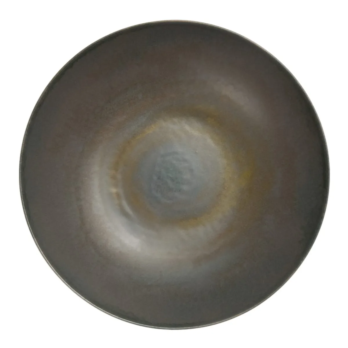 ACCOLADE Assiette coupe creuse rond gris brun grès émaillé Ø 22 cm Enigma Sale