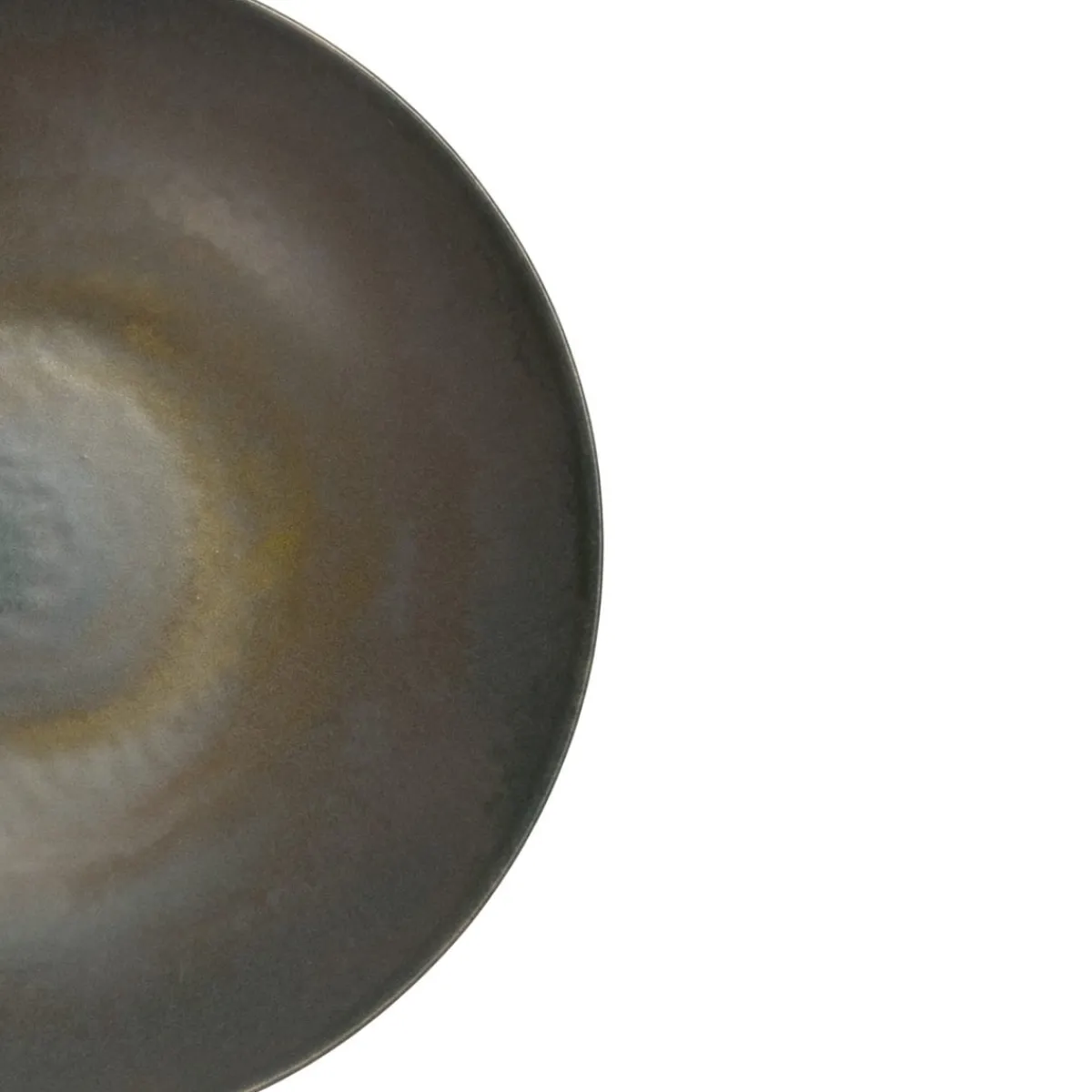 ACCOLADE Assiette coupe creuse rond gris brun grès émaillé Ø 22 cm Enigma Sale