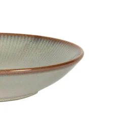 Assiette coupe creuse rond gris bleu porcelaine Ø 23,5 cm Serena - PRO.MUNDI New