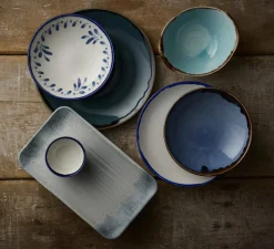 DUDSON Assiette coupe creuse rond Ink porcelaine vitrifiée Ø 18 cm Harvest Mediterranean New